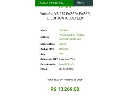 YAMAHA - FAZER - 2011/2011 - Preta - R$ 13.269,00